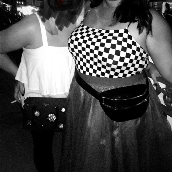 Forever 21 Plus + Black & White Check Bodysuit - Picture 8 of 8